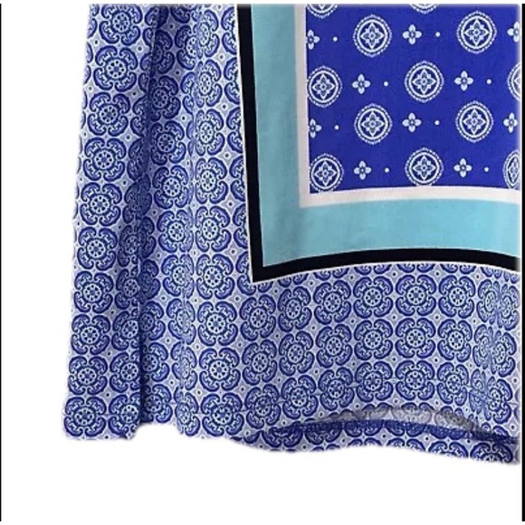 Jones‎ New York Women's Large Blouse Multicolored Sleeveless Paisley Tunic - Picture 3 of 5